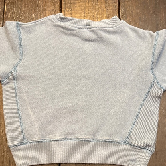 Hundred Pieces Blue Sweatshirt with Yellow Smile Patch - Picture 9 of 12